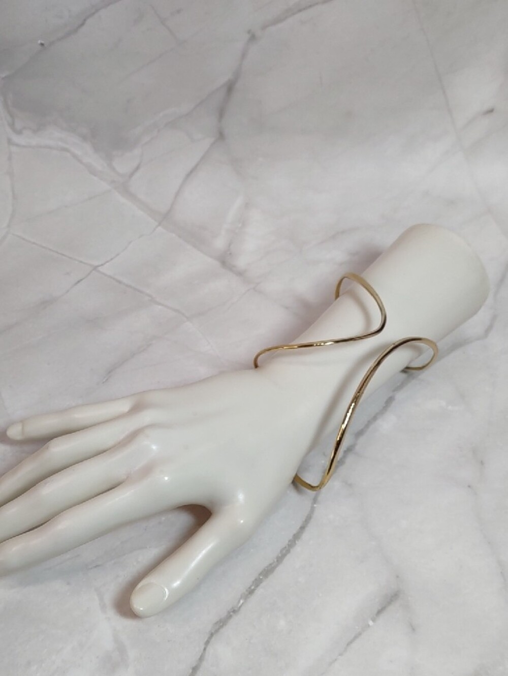 Alexis Bittar "Miss Havisham"Gold-plated Sculptural Open Cuff Bracelet